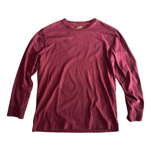 Pre-owned Polo Ralph Lauren T-shirt In Burgundy