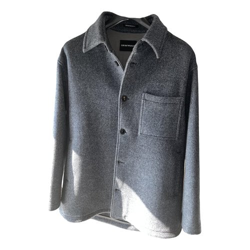 Pre-owned Emporio Armani Wool Coat In Grey