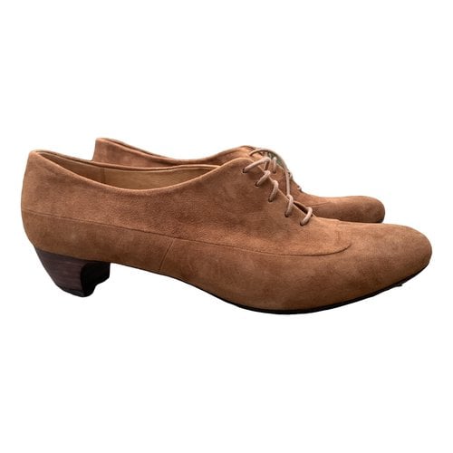 Pre-owned Coclico Leather Lace Ups In Camel