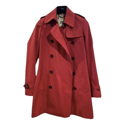 Pre-owned Burberry Westminster Trench Coat In Red