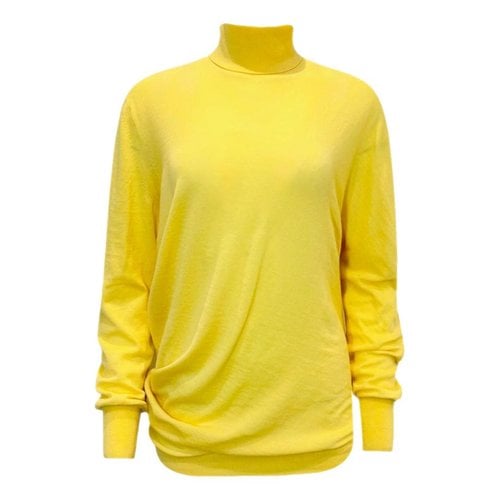 Pre-owned Balenciaga Wool Sweatshirt In Yellow