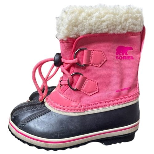Pre-owned Sorel Cloth Boots In Pink