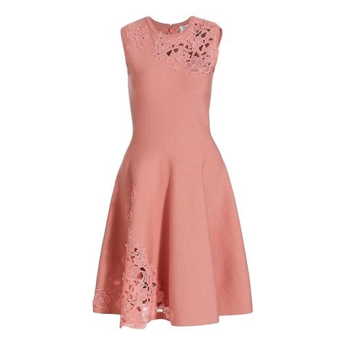 Pre-owned Oscar De La Renta Mid-length Dress In Pink