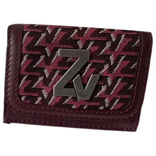Pre-owned Zadig & Voltaire Leather Wallet In Burgundy