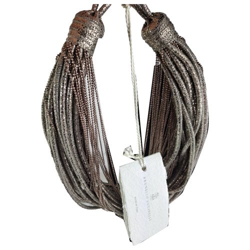 Pre-owned Brunello Cucinelli Leather Necklace In Other