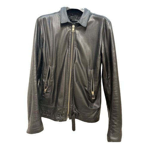 Pre-owned Dacute Leather Jacket In Black