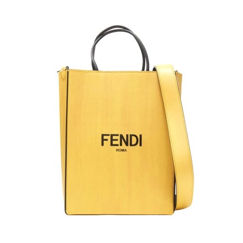 Pre-owned Fendi Leather Tote In Yellow