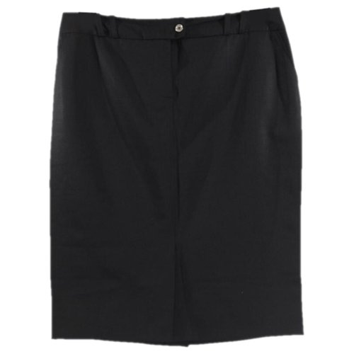 Pre-owned Givenchy Wool Mid-length Skirt In Black