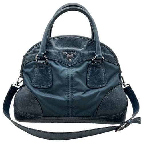 Pre-owned Prada Leather Crossbody Bag In Blue