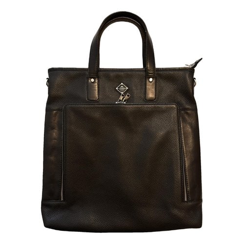 Pre-owned J. Lindeberg Leather Travel Bag In Black