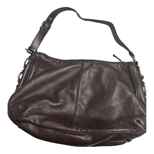 Pre-owned Sergio Rossi Leather Handbag In Brown