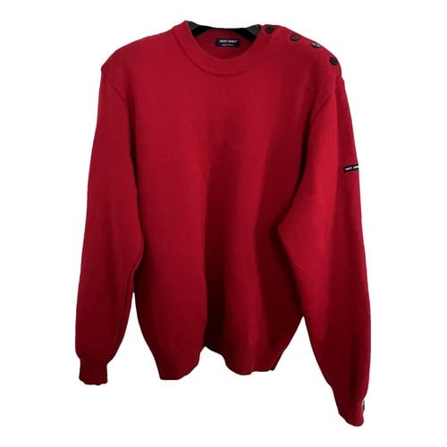 Pre-owned Saint James Wool Pull In Red
