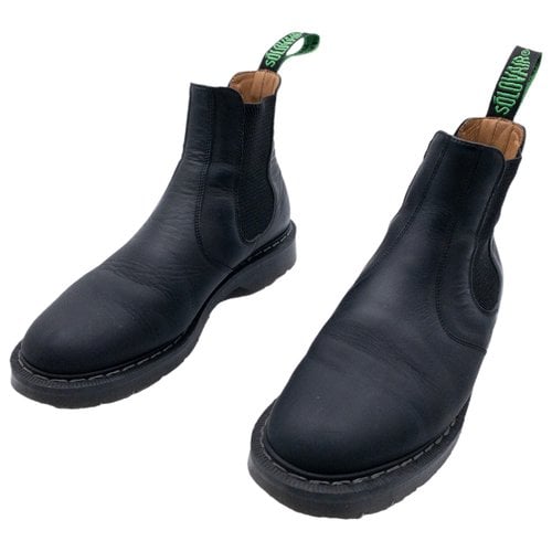 Pre-owned Solovair Leather Boots In Black