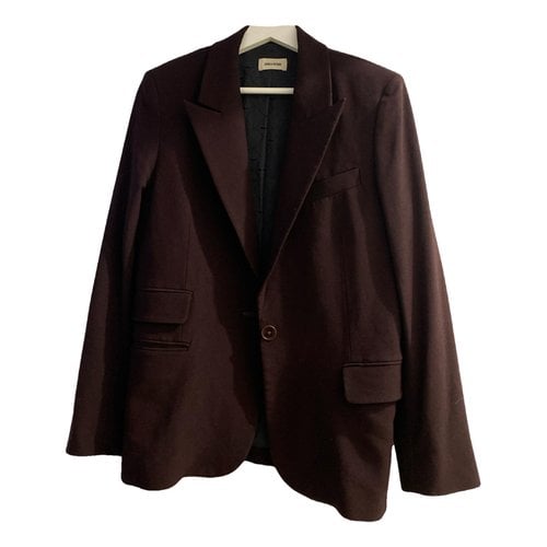 Pre-owned Zadig & Voltaire Suit Jacket In Burgundy