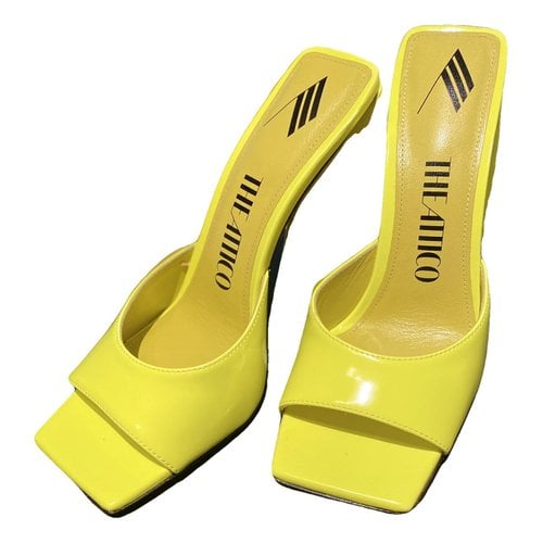 Pre-owned Attico Leather Heels In Yellow