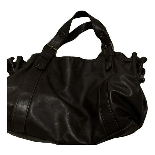 Pre-owned Gerard Darel 24h Leather Handbag In Brown