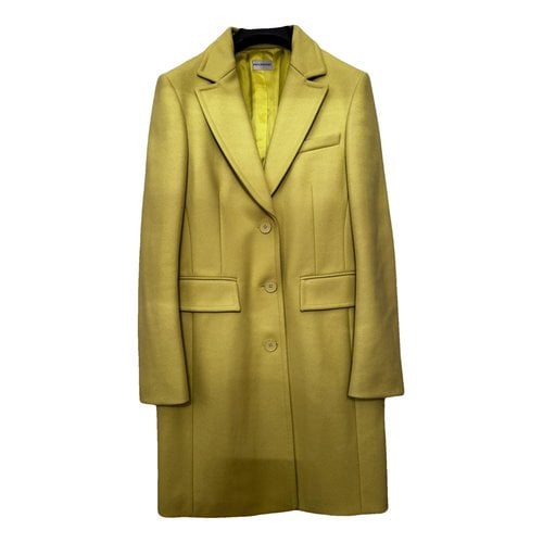 Pre-owned Philosophy Di Alberta Ferretti Wool Coat In Yellow