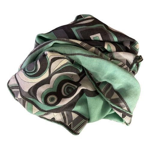 Pre-owned Emilio Pucci Wool Stole In Grey