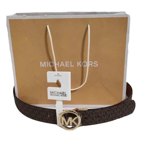 Pre-owned Michael Kors Leather Belt In Brown