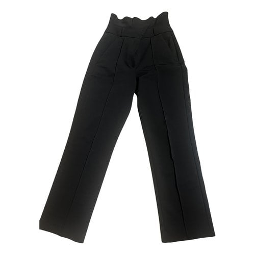 Pre-owned Max Mara Straight Pants In Black