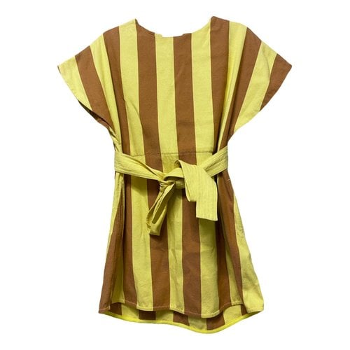Pre-owned Lucy Folk Mini Dress In Yellow