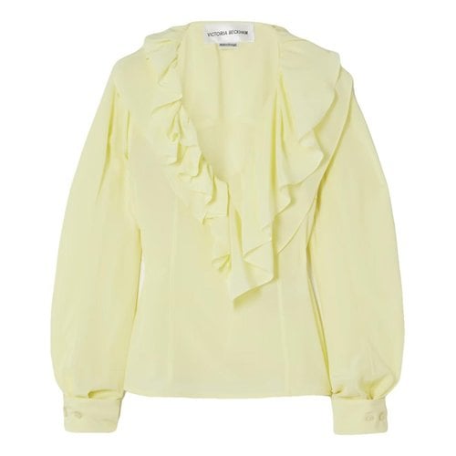 Pre-owned Victoria Beckham Silk Blouse In Yellow
