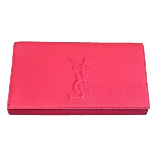 Pre-owned Saint Laurent Leather Clutch Bag In Other