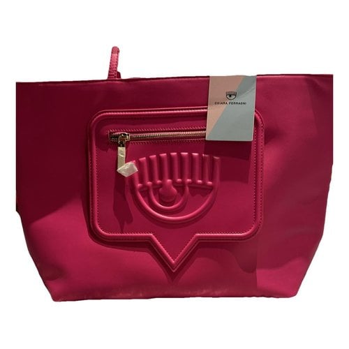 Pre-owned Chiara Ferragni Vegan Leather Handbag In Pink