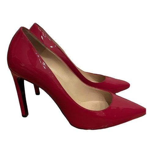 Pre-owned Moschino Patent Leather Heels In Red