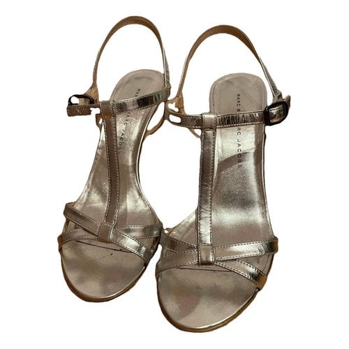 Pre-owned Marc Jacobs Leather Sandal In Metallic