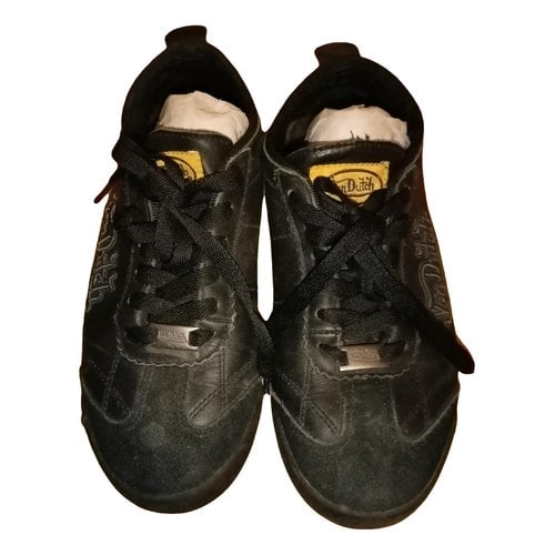 Pre-owned Von Dutch Leather Trainers In Black