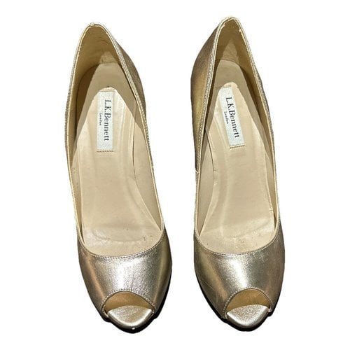 Pre-owned Lk Bennett Leather Heels In Gold