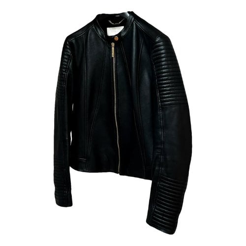 Pre-owned Hugo Boss Leather Jacket In Black