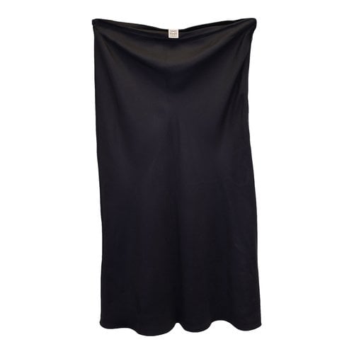 Pre-owned Totême Silk Mid-length Skirt In Black