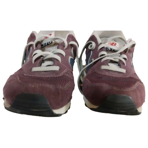 Pre-owned New Balance Low Trainers In Burgundy