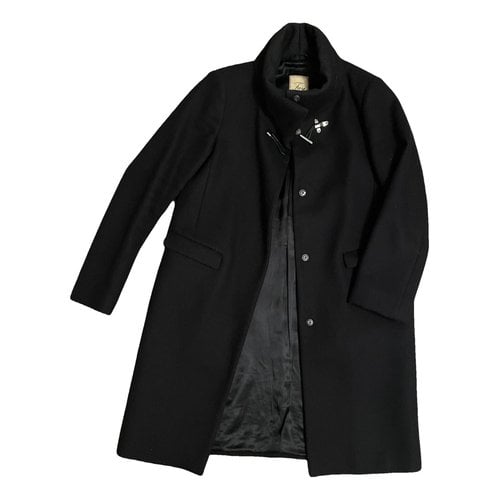 Pre-owned Fay Wool Coat In Black