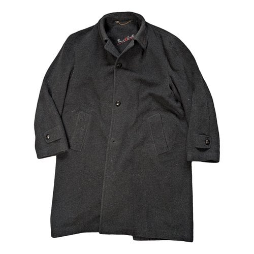 Pre-owned Paul Smith Wool Trenchcoat In Black