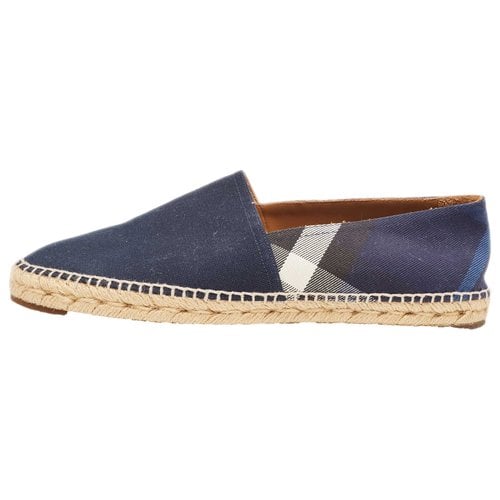 Pre-owned Burberry Cloth Espadrilles In Navy