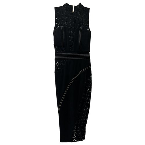 Pre-owned Zhivago Velvet Mid-length Dress In Black