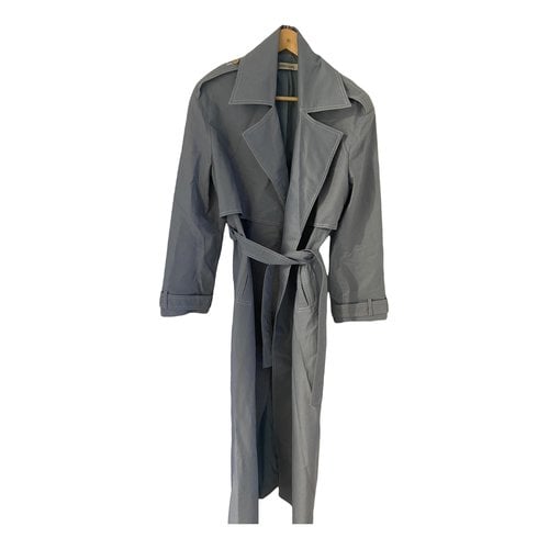 Pre-owned Anna Quan Trench Coat In Blue