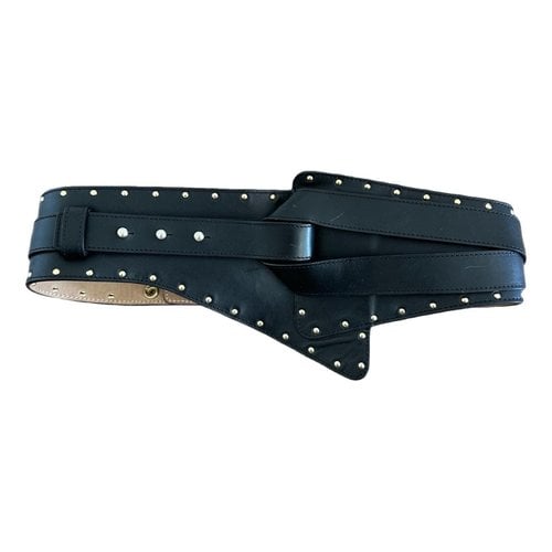 Pre-owned Balmain Leather Belt In Black