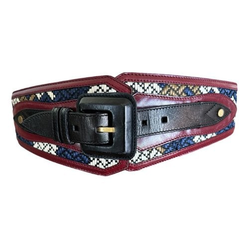 Pre-owned Burberry Belt In Burgundy