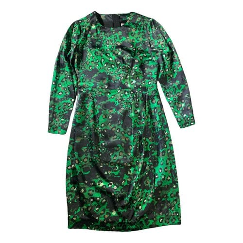 Pre-owned Lk Bennett Silk Maxi Dress In Green