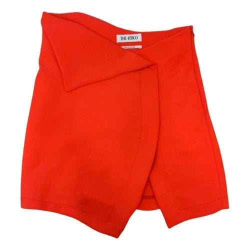 Pre-owned Attico Mini Skirt In Red