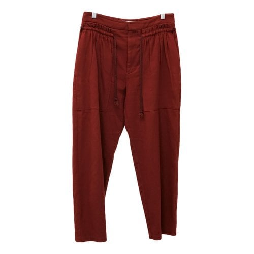 Pre-owned See By Chloé Straight Pants In Burgundy
