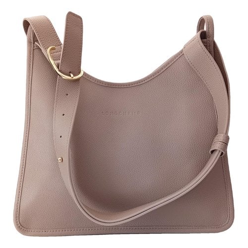 Pre-owned Longchamp Leather Handbag In Grey