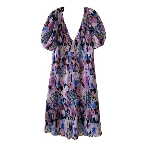 Pre-owned Ganni Mid-length Dress In Purple