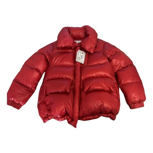 Pre-owned Woolrich Leather Short Vest In Red