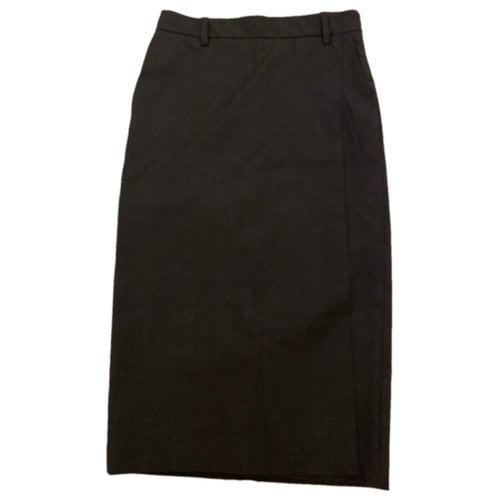 Pre-owned Prada Wool Mid-length Skirt In Grey