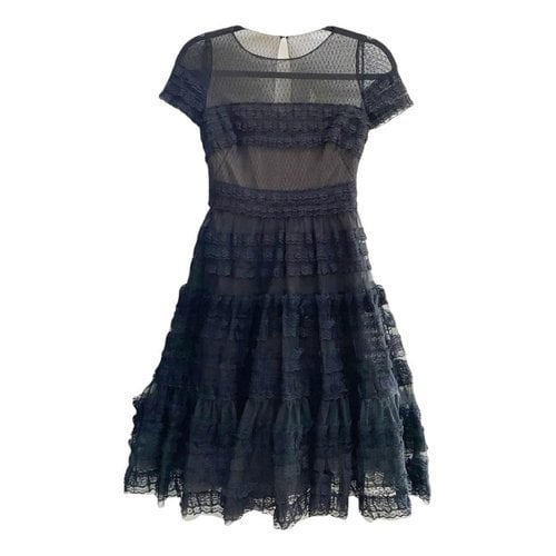 Pre-owned Marchesa Notte Mid-length Dress In Black